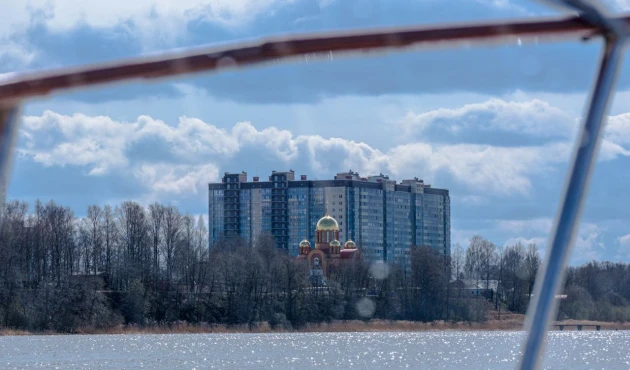 The city of Kirovsk. Nearby is Nevsky Piglet, the site of the fiercest battles during the siege of Leningrad.