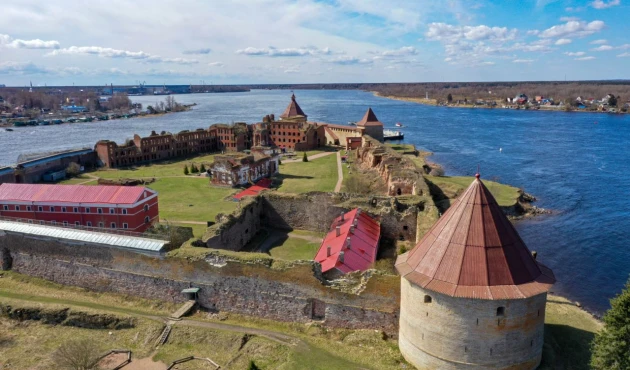 View of the source of the Neva River