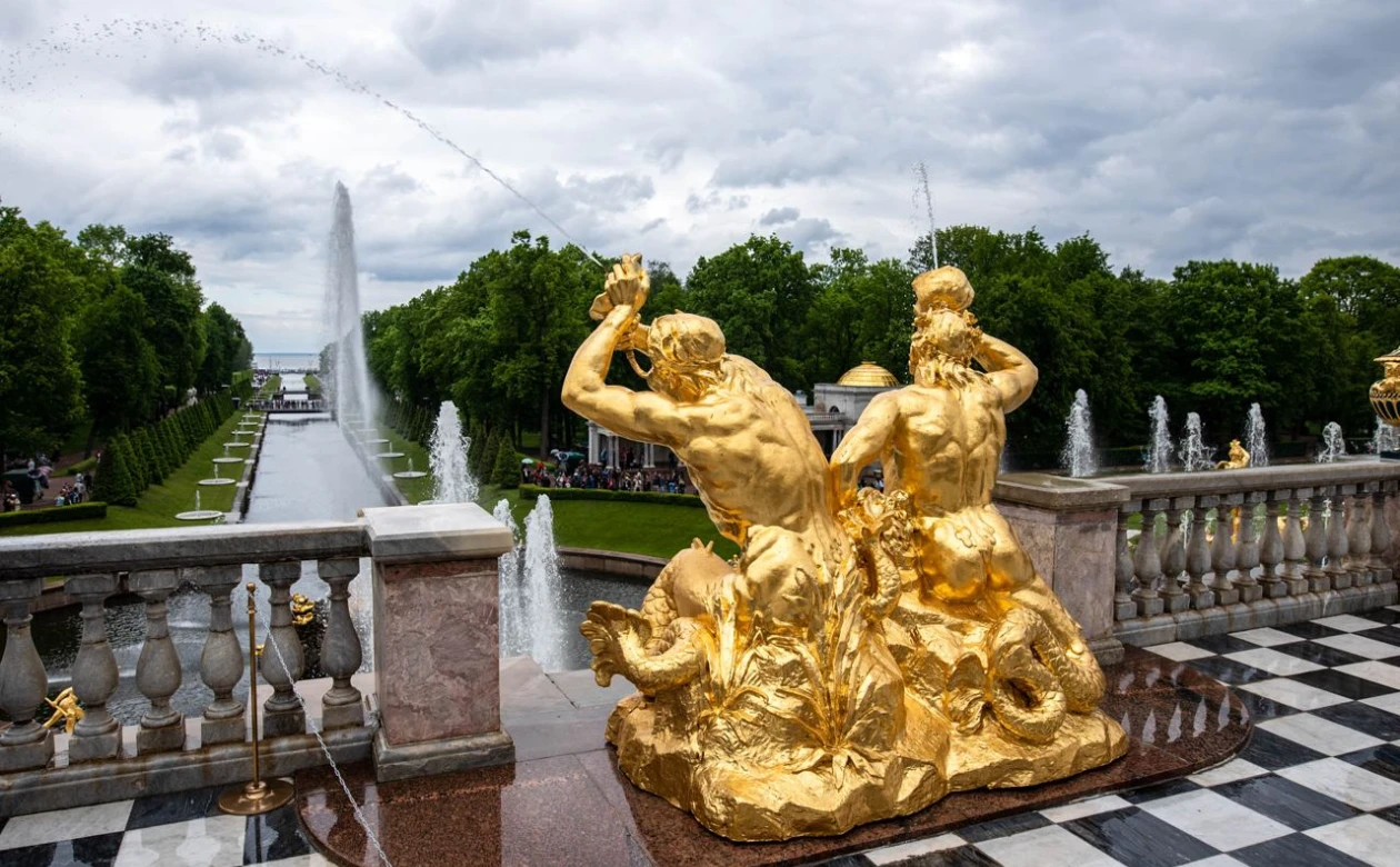Peterhof is the first stop of our voyage