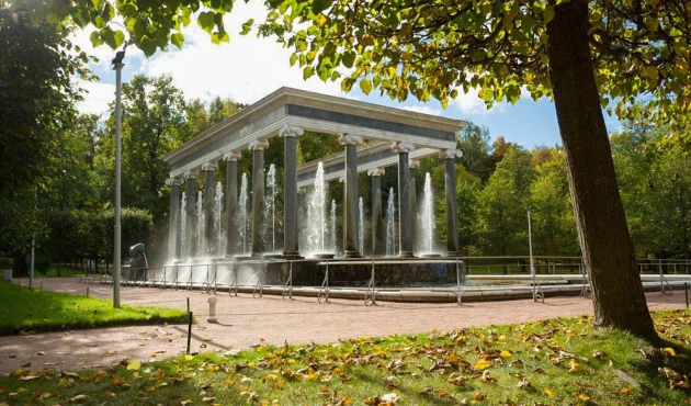 The Lion Cascade. You may ask, "Where are the lions?". Yes, there they are behind, the second one is hiding