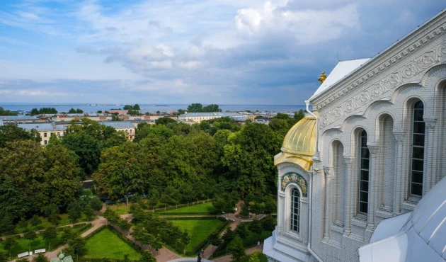 View of the northern part of Kronstadt from the Naval Cathedral