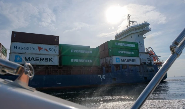 Cargo ships are a frequent sight here