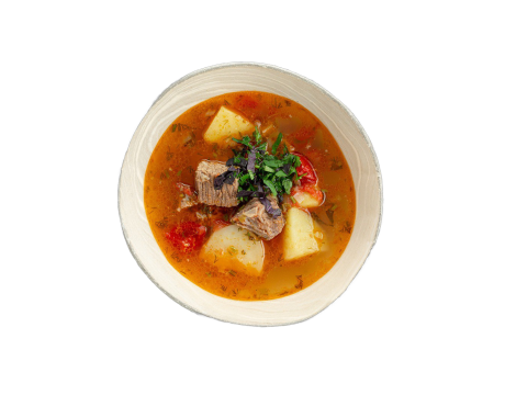 Hashlama soup with lamb