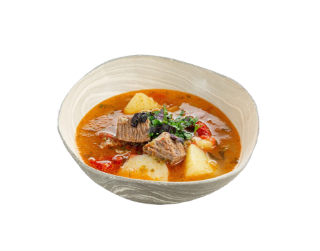 Hashlama soup with beef
