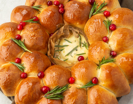 Brioche with Sun-Dried Tomato, Rosemary, and Brie Cheese