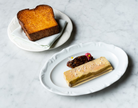 Foie gras pate with white wine