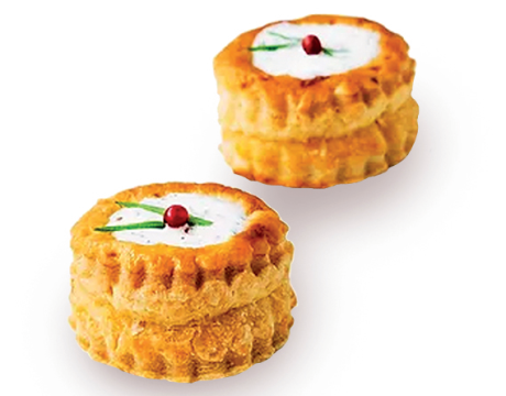Vol au vent with goat cheese