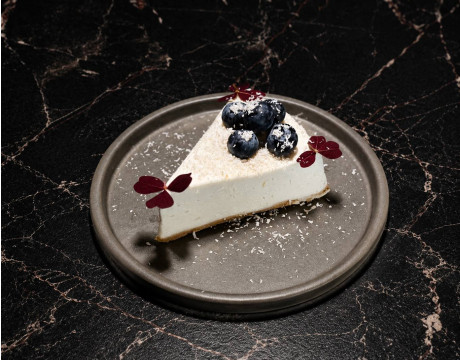 Coconut Cheesecake with Marinated Persimmon