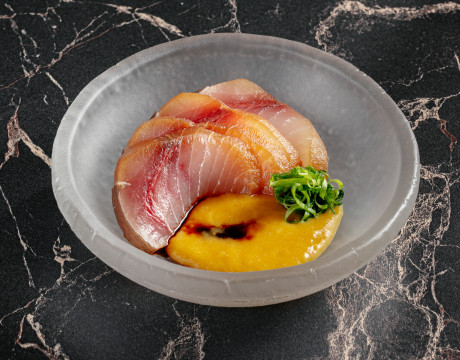 Sashimi swordfish with orange miso