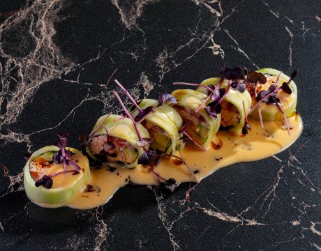 Bigeye Tuna Rolls in Cucumber with Lemongrass Sauce