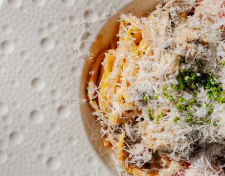 Ripped steak pasta