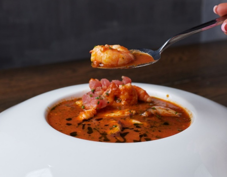 Seafood tomato soup
