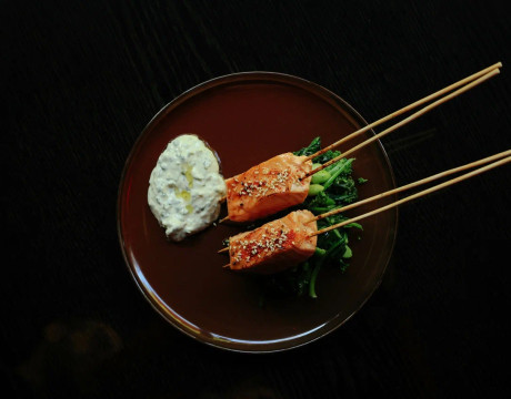 Salmon, Spinach & Asian Tartare