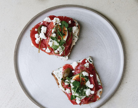 Salmon and Egg Toast